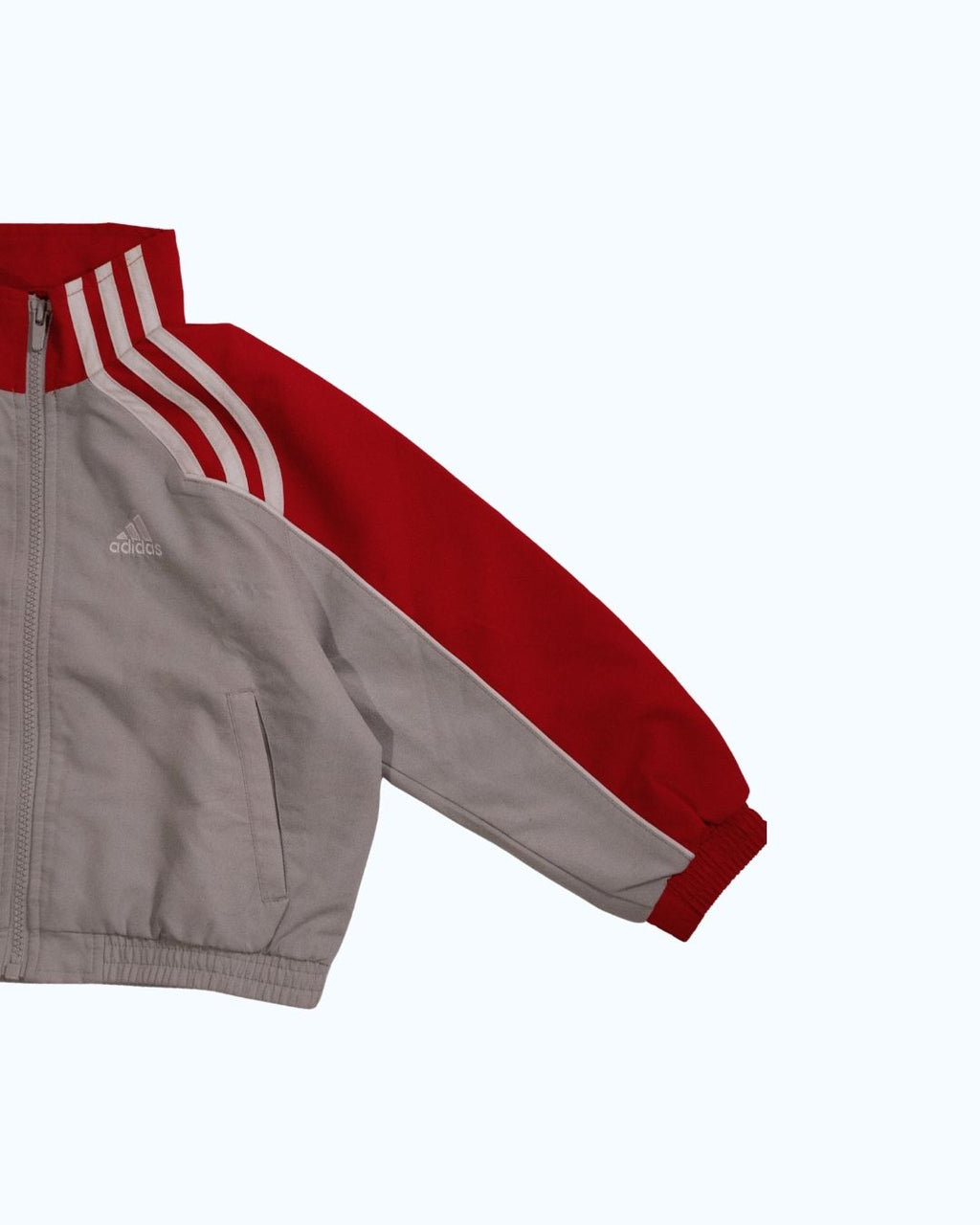 Adidas Track Jacket | Grey Red | 3-4Y