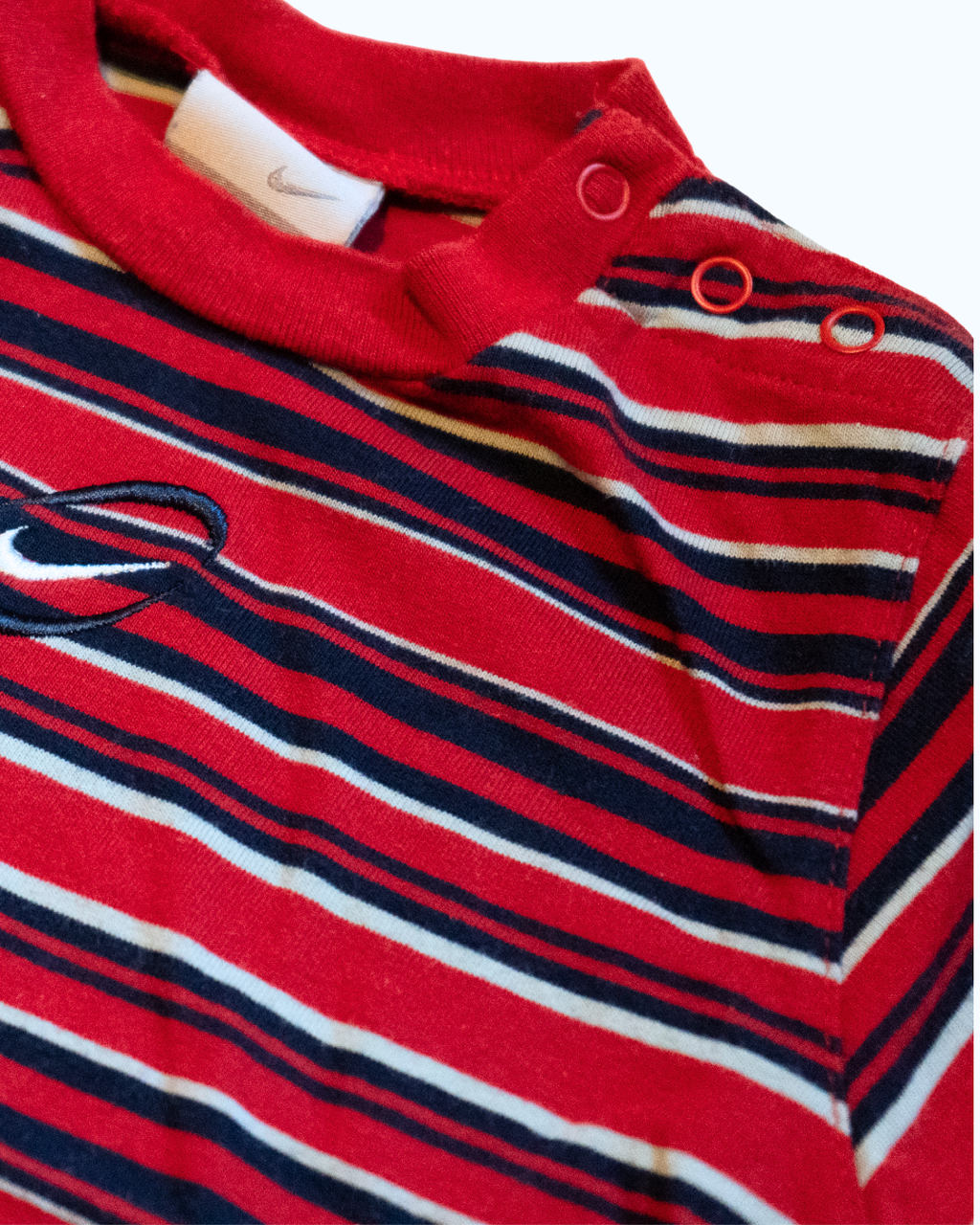 Nike Striped T-Shirt | Red | 6-9M