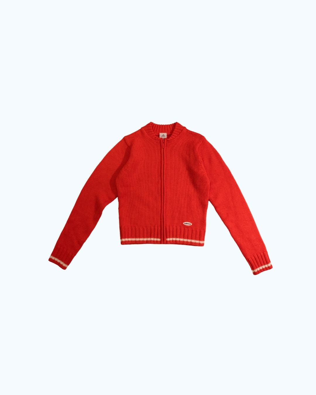 Adidas Knitted Zip Up Sweater | Red | 10Y |