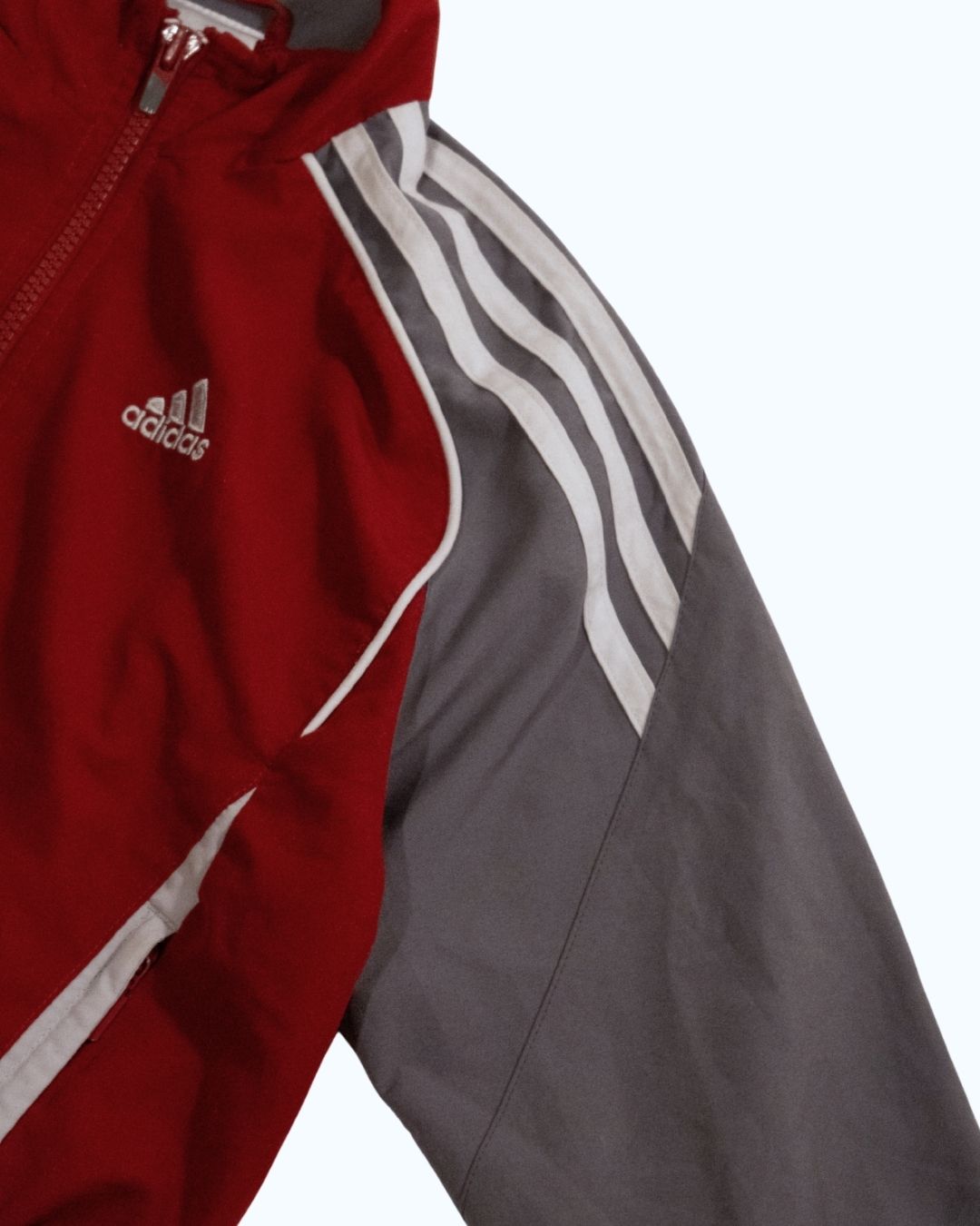 Adidas Track Jacket | Red Grey | 4-5Y
