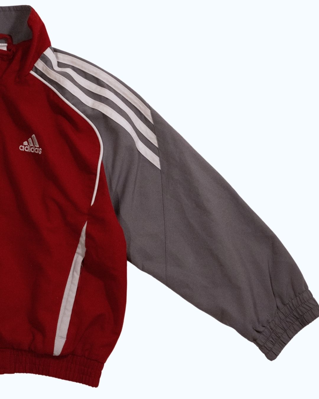 Adidas Track Jacket | Red Grey | 4-5Y