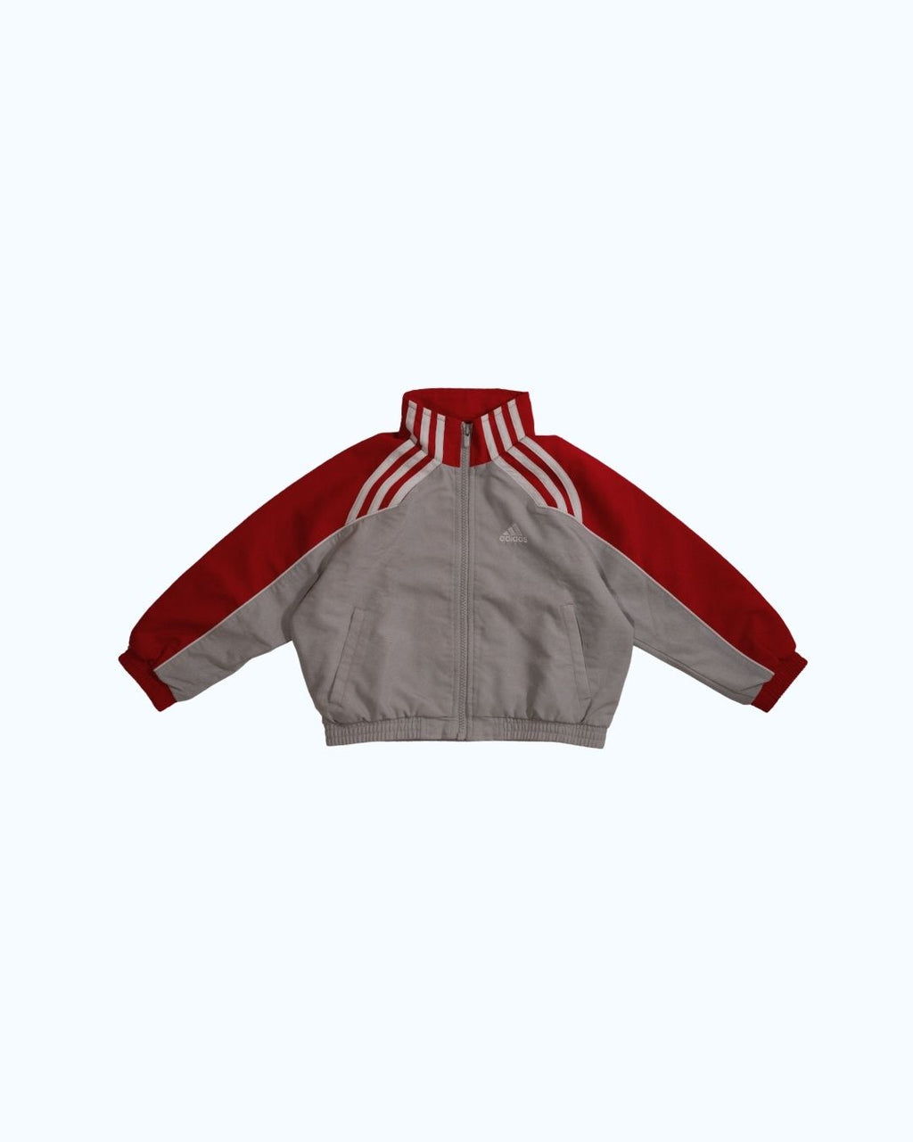 Adidas Track Jacket | Grey Red | 3-4Y