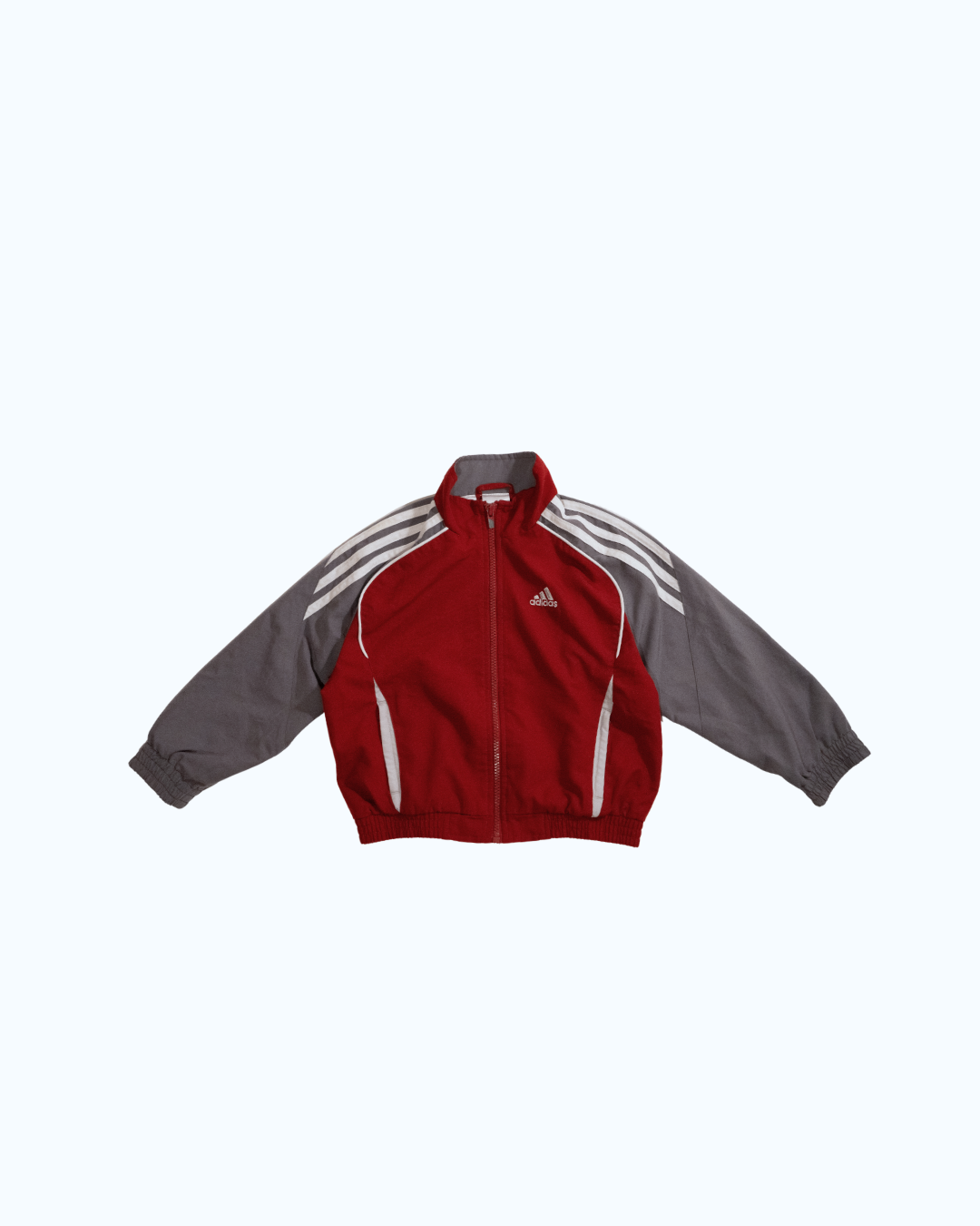Adidas Track Jacket | Red Grey | 4-5Y